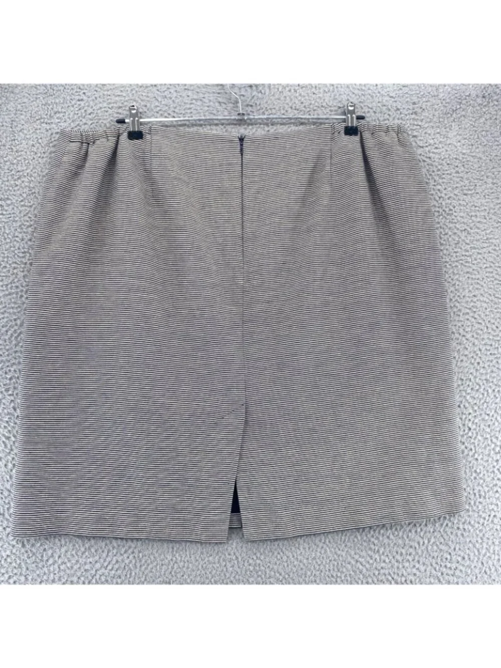 Talbots Skirt Womens 24W Plus Blue Striped Knee Length Pencil Straight Office